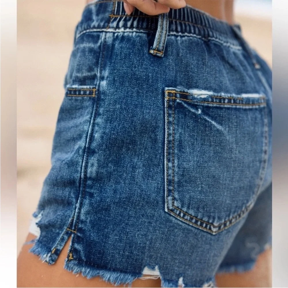 Aerie Daydream High Rise Denim Shorts - Picture 10 of 10